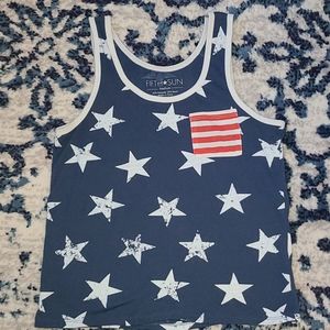 Women's American flag tank top